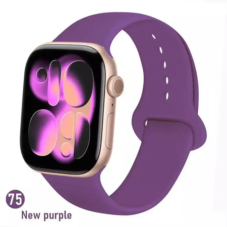 Pulseiras de silicone para apple watch pulseira 44mm 45mm 40 41mm 42-46mm pulseiras esportivas iwatch série 10 11 9 8 7 6 5 4 se ultra 3/2 49mm