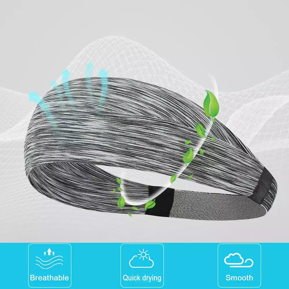 Elastic Absorbent Sports Headband para homens e mulheres, bandagem de cabelo, suor, corrida, fitness, ciclismo, corrida, tênis, ioga, academia