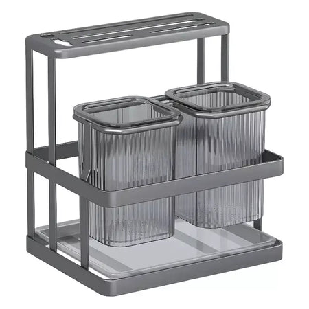 Novo fixado na parede talheres de cozinha faca colher garfo pauzinho drenagem rack escorredor utensílio cozinha armazenamento perfuração livre