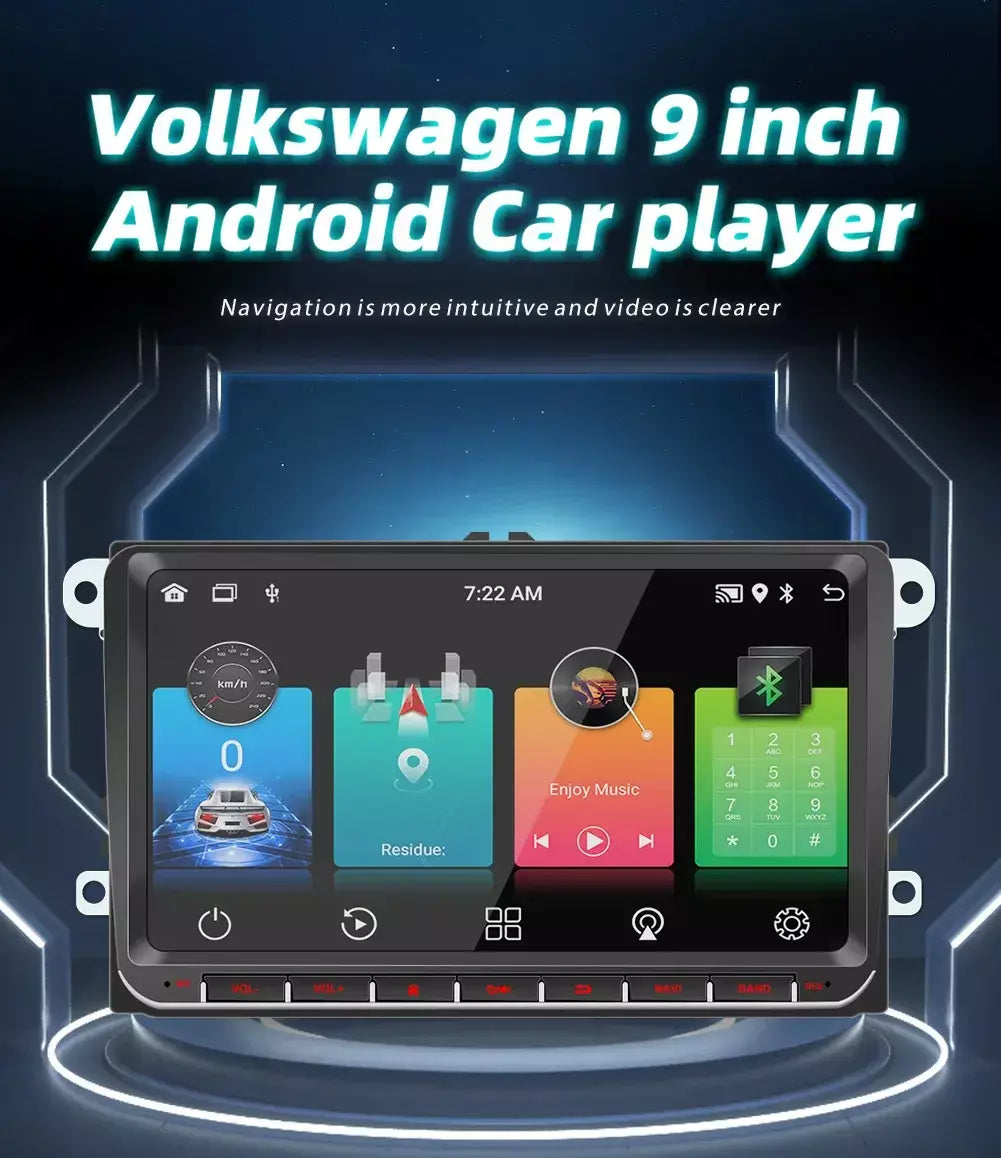 2din rádio do carro android para volkswagen golf 5 6 polo passat b6 b7 cc skoda jetta universal multimídia carplay wifi navegação gps