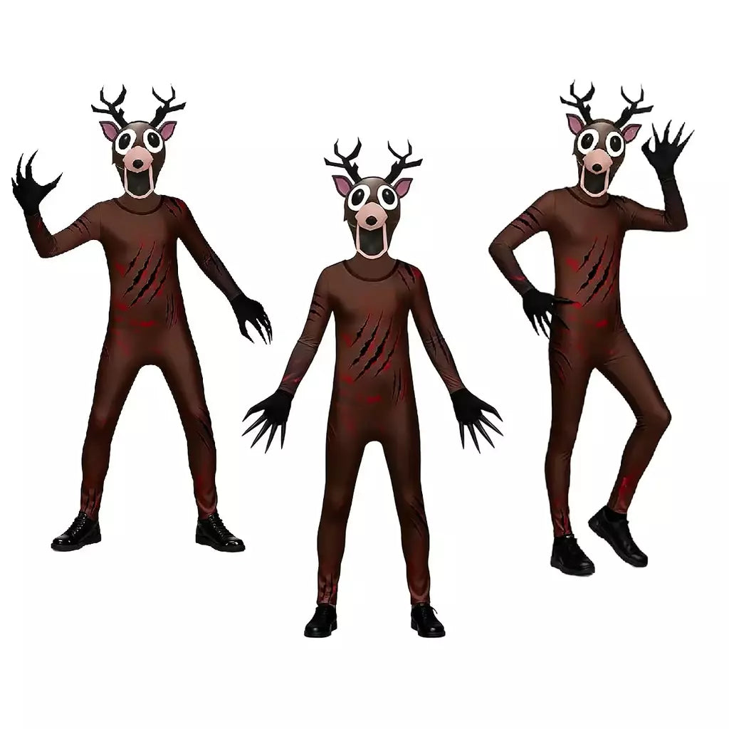 99 noites na floresta veados crianças cosplay traje animal veado coruja cosplay macacão trajes de festa de halloween para adultos crianças