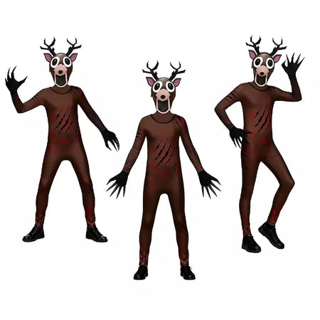 99 noites na floresta veados crianças cosplay traje animal veado coruja cosplay macacão trajes de festa de halloween para adultos crianças
