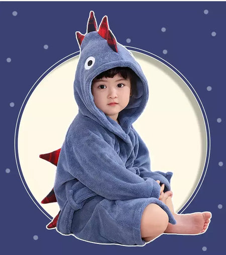 Roupão de Banho Criança, Robe Banho Infantil Absorvente Macio, Roupa Banho Bebé, Toalha com Capuz Infantil, Artigos Banheiro, Roupão Praia Piscina Menino Menina, Pijama Lar