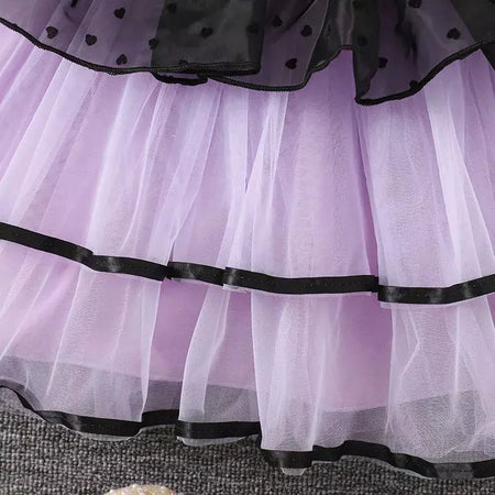 Vestido de menina de halloween vampiro vestido fofo para meninas crianças vestido de princesa roxo roupas legais lolita fantasia de festa de carnaval