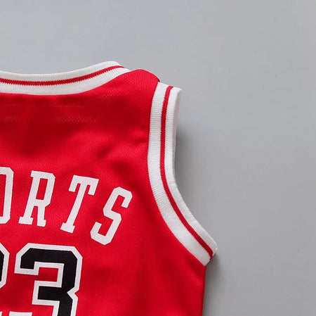 Conjunto de roupas infantis de verão, roupas esportivas de basquete, tops sem mangas + shorts, 2 peças/terno, meninos e meninas