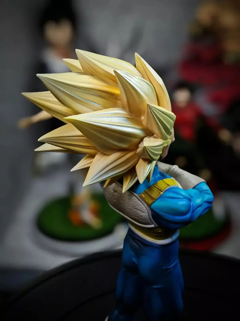 Vf em estoque 33cm dragon ball z ssj3 vegeta modelo super saiyan 3 vegeta figura de ação estátua modelo colecionável brinquedo presente