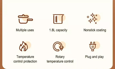 Panela multifuncional doméstica, 220v/110v, camada única/dupla, panela quente, mini máquina de cozinhar elétrica, panelas antiaderentes, ue/usplug