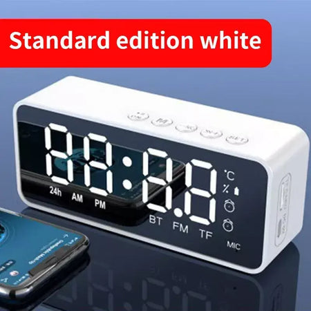 Altifalante Sem Fio Bluetooth Pequeno Mini Despertador Canhão Portátil Mini Voz Transmita o Cartão Insert Veicular Sistema De Áudio W