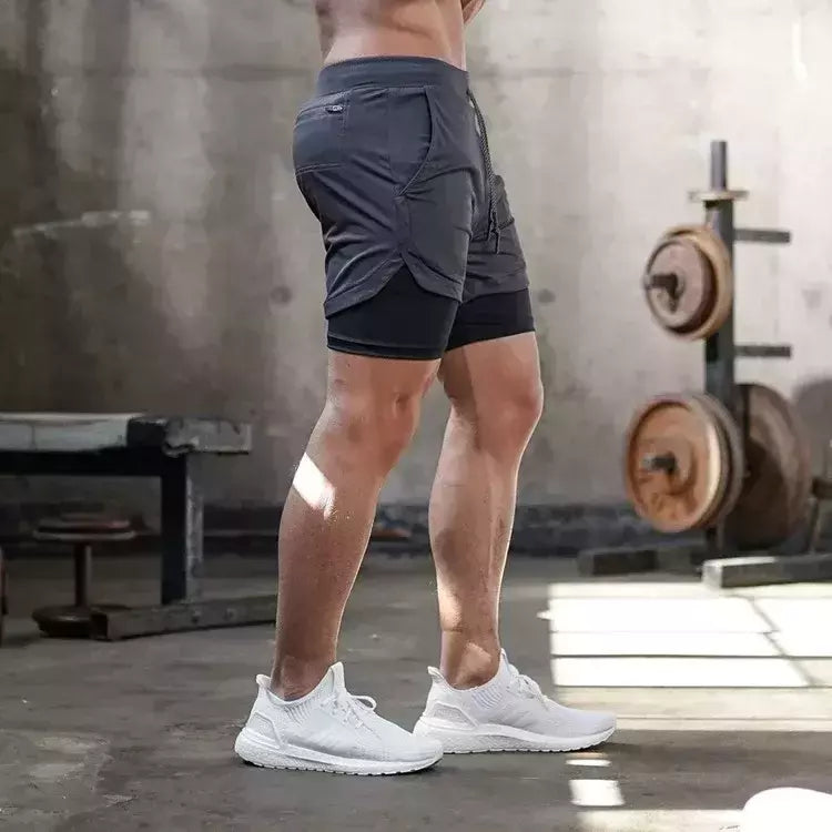 Masculino Anime 2 em 1 Calções Esportivos, Calções de Compressão Atlético Calças de Treino Fitness Running Sportwear, Desempenho Ginásio