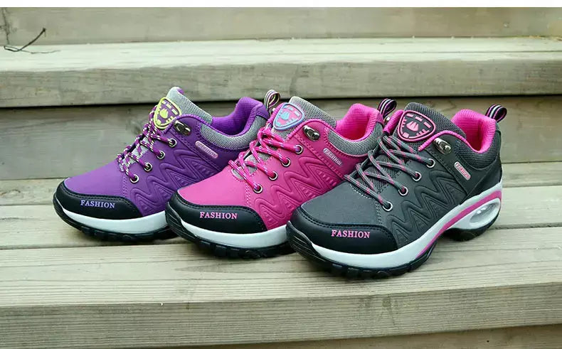 Mulheres sapatos esportivos plataforma tênis moda caminhadas ao ar livre antiderrapante sapatos casuais baixo superior tênis de corrida calçados femininos