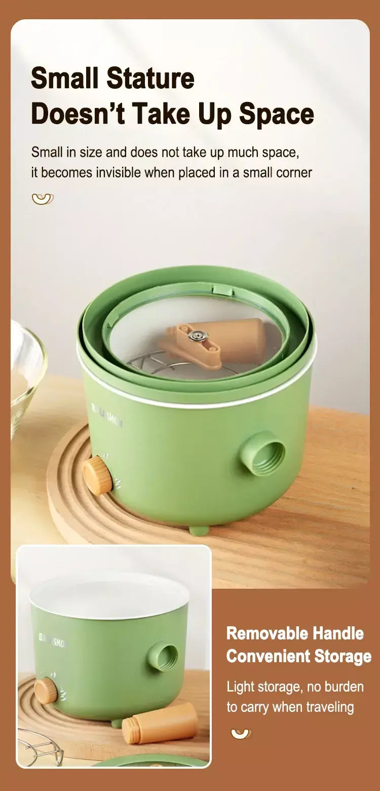 Panela multifuncional doméstica, 220v/110v, camada única/dupla, panela quente, mini máquina de cozinhar elétrica, panelas antiaderentes, ue/usplug
