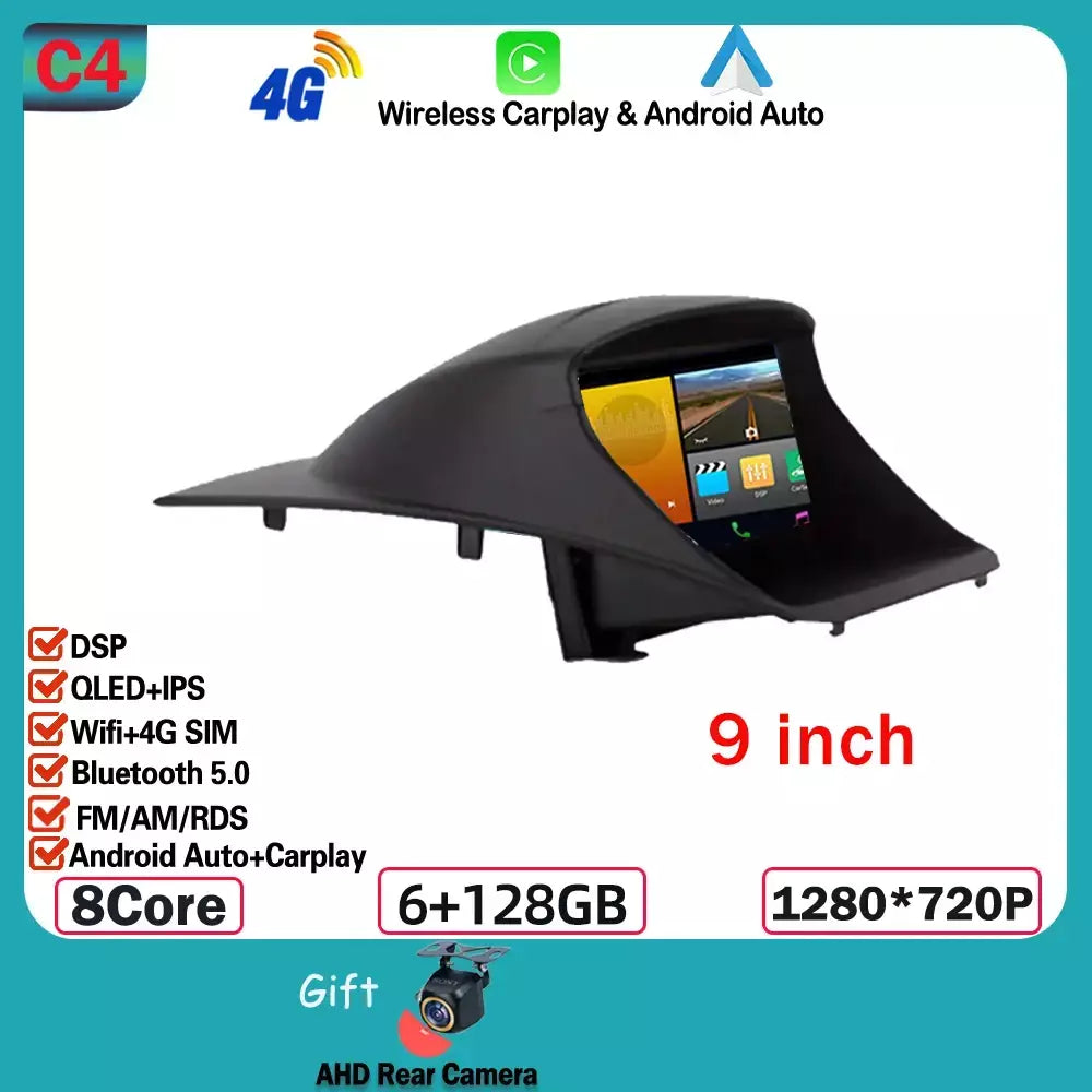 Rádio do carro carplay android 15 para ford fiesta mk 6 para ford fiesta mk 7 2008 - 2019 reprodutor de vídeo multimídia tela sensível ao toque gps automático