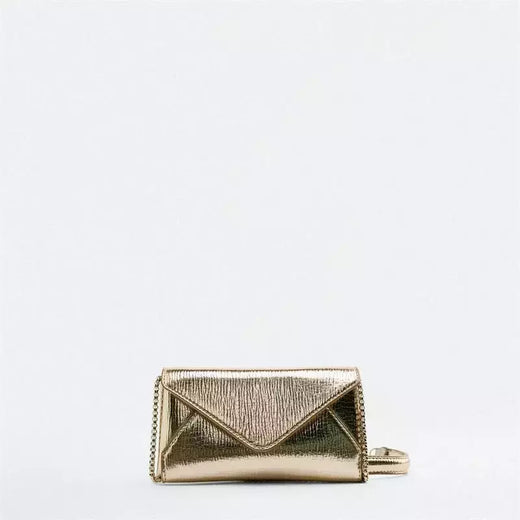Bolsa de ombro única para mulheres, bolsa quadrada pequena, bolsa crossbody, bolsas prateadas, mini corrente, envelope, elegante