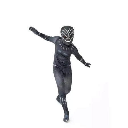 Anime super-herói preto crianças pantera dos homens meninos adultos macacões crianças pantera cosplay traje de halloween bodysuits vestir-se novo