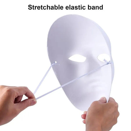 4 pçs máscaras faciais completas em branco branco para halloween cosplay festa artesanato encolher poros hidratante máscara facial fazer pele brilhante