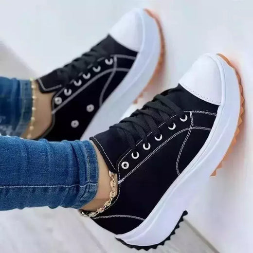 Sapatilhas femininas com renda casual, calçados esportivos de plataforma, tênis feminino, plus size 43, nova moda, verão, 2022