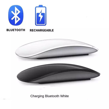 Silencioso Magic Mouse sem fio recarregável, Bluetooth, Laser, Computador, Magro, Ergonômico, PC, Apple MacBook, Microsoft, Magic