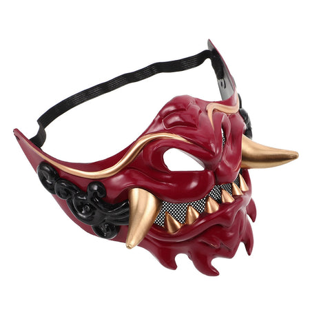 1pc japonês samurai máscara para homens máscara do diabo halloween carnaval festa traje adereços plástico demônio máscara festa de halloween vestir-se