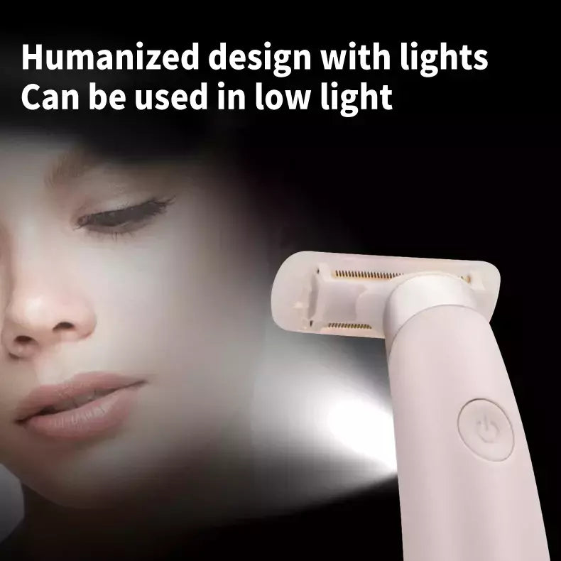 Portátil USB recarregável indolor feminino barbeador, perna e axila cabelo, aparador de barbear elétrico para mulheres, senhoras