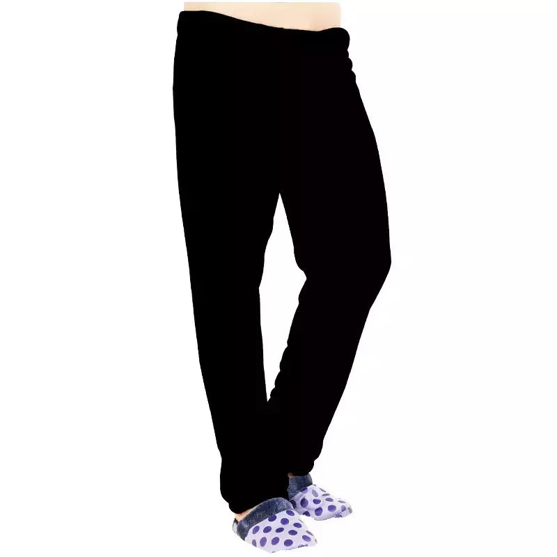 Camisola Nobre Flanela Preta, Longo Robe Termal, Conjunto de Pijamas com Calças, Roupa de Casa, Luxo, Outono, Inverno