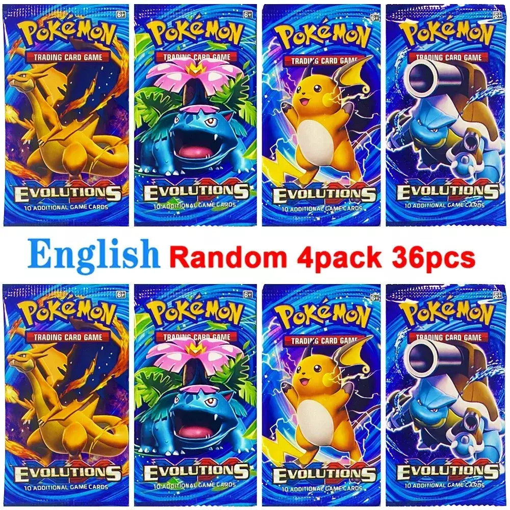 Novo 36/40 pçs caixa pokemon cartão escarlate & violeta evoluções prismáticas inglês impulsionador batalha carte negociação cartões de coleção presentes