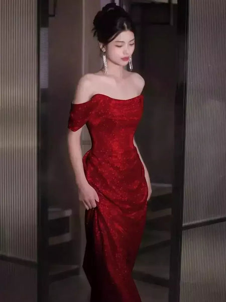 Vestido sereia ruched, lantejoulas sexy sem mangas, rabo de peixe leve, longo, cerimônia do anfitrião, vestido de baile de festa, banquete luxuoso