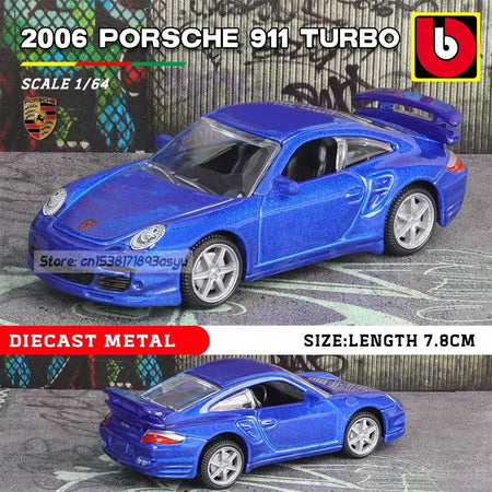 Bburago 1:64 ônibus volkswagen porsche ford mustang audi bmw liga carro de luxo fundição modelo de carro brinquedo coleção presente