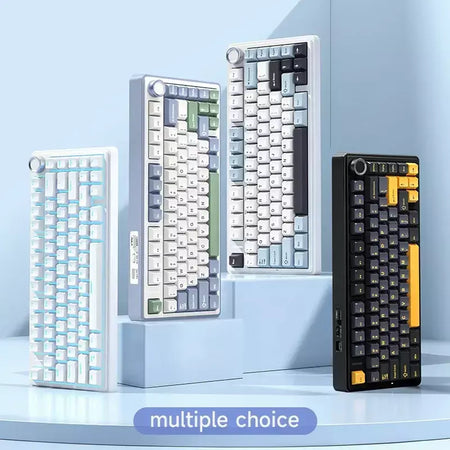 AULA F75 2.4G Teclado mecânico para jogos sem fio/Bluetooth/com fio RGB personalizado 75% layout OEM estrutura de junta de perfil