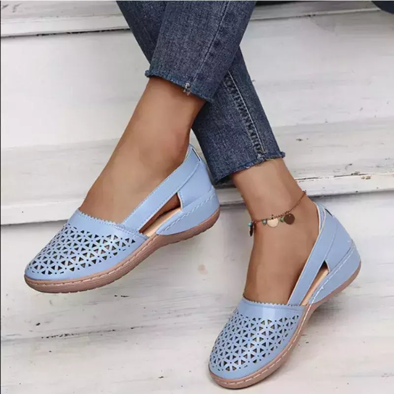 Sandálias artesanais de couro feminino, sapatilhas respiráveis, estilo retrô, chinelo de apoio personalizado para senhoras, verão 2022
