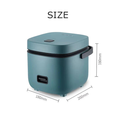 Mini panela de arroz automática, cozinha doméstica, máquina de cozinhar elétrica, 1-2 pessoas, aquecedor de alimentos, vaporizador, 1,2l, panela de arroz pequena