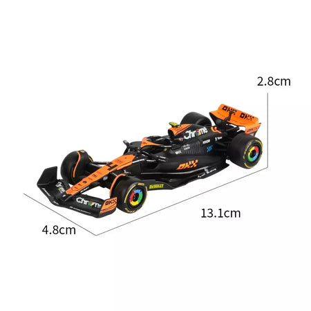 Bburago 1:43 2024 F1 Mclaren Mcl38 Monaco Grand Prix F1 Liga Modelo Diecast # 4 # 81 Lando Norris ? Presente de brinquedos para carros F1