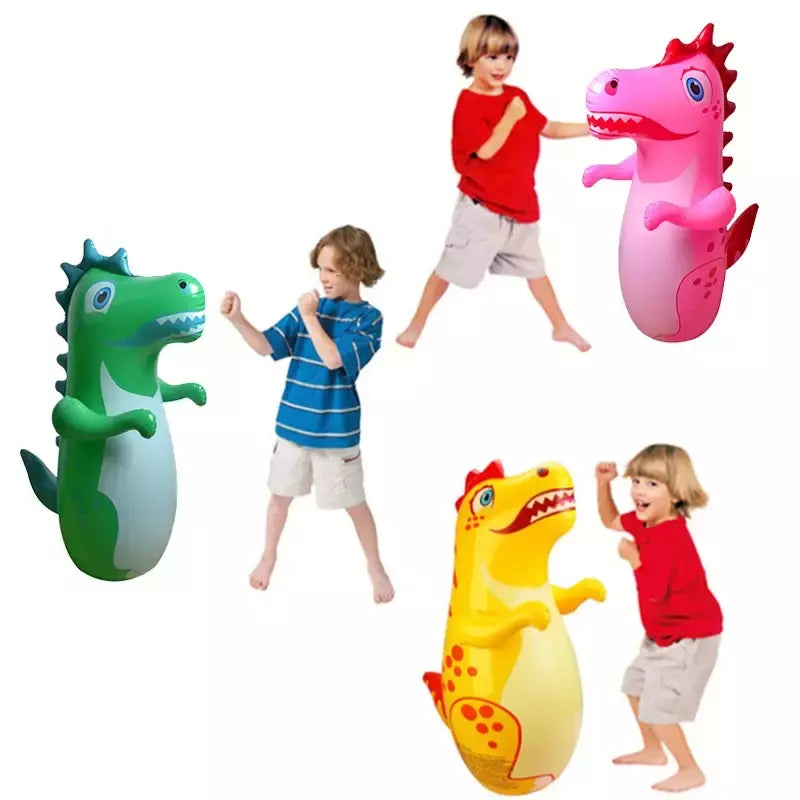 Saco de perfuração inflável para crianças e adultos, Dinosaur Boxing Tumbler, brinquedos esportivos, jogo ao ar livre, presente infantil, meninos