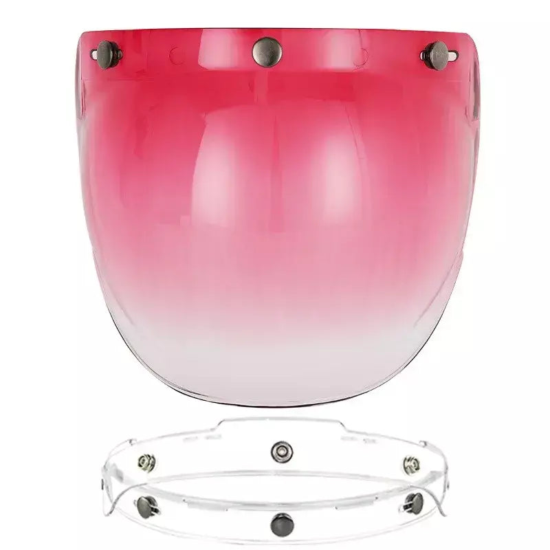 Capacete de motocicleta bolha escudo viseira anti-nevoeiro proteção uv lente hd para capacete retro rosto aberto meio capacete bolha óculos lente