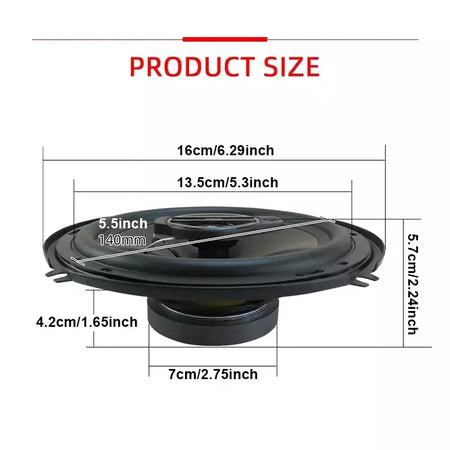 2 pçs 6 Polegada 320w 3 vias universal carro coaxial música estéreo gama completa hi-fi para carro caminhão porta alto-falantes sistema de som surround