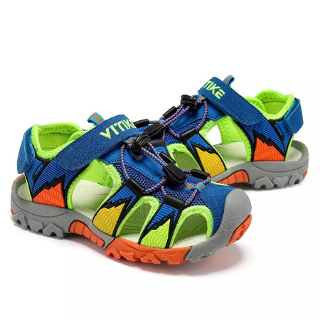 Sandálias esportivas para meninos e meninas, sandálias de verão para crianças, bico fechado, sapatos atléticos de água, sandálias para piscina e praia