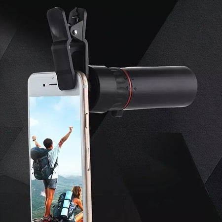 Telescópio monocular hd 2000x25, mini telescópio portátil para celular com suporte para acampamento ao ar livre, caça, observação de pássaros