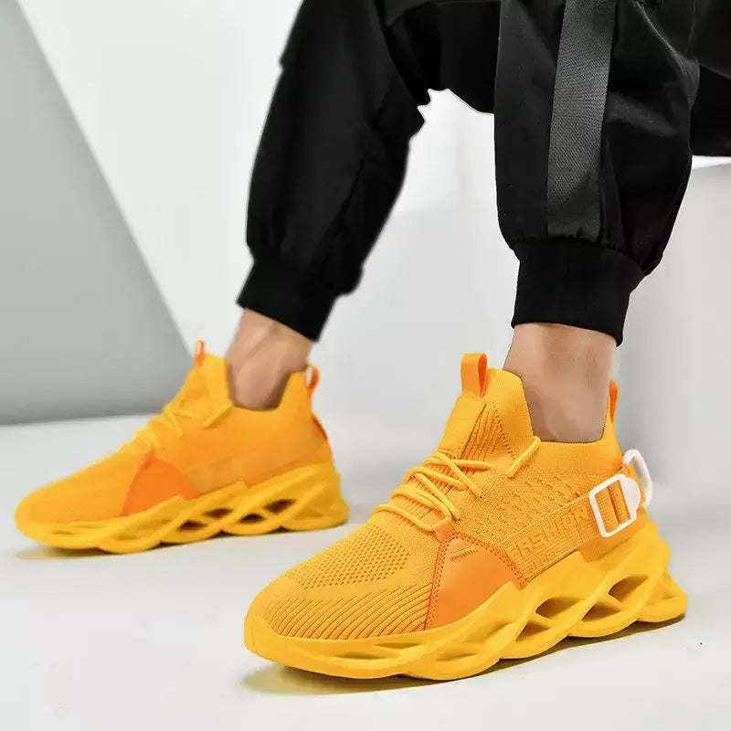 Venda quente moda roxo tênis casuais das mulheres dos homens lâmina tênis de corrida tamanho grande 48 luz respirável sapatos esportivos masculino malha tênis
