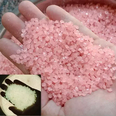 1000 pçs areia luminosa brilho no escuro seixos pedra casa jardim caminho ao ar livre decoração do gramado tanque de peixes decoração do aquário 3-5mm