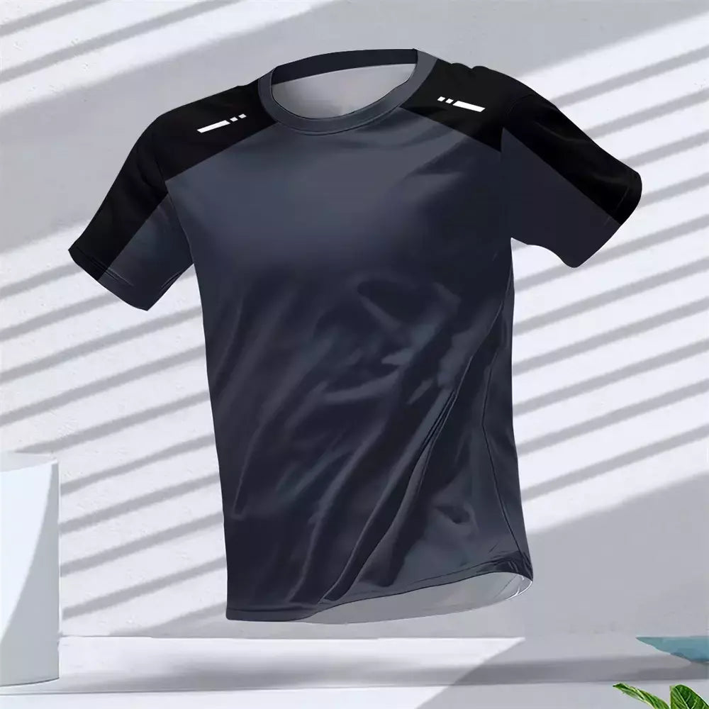 New Hot-Selling Outdoor Running Sports Respirável Quick-Secagem Roupas de Fitness Casual Wear Impressão 3D Em Torno Do Pescoço Adulto T-Shirt