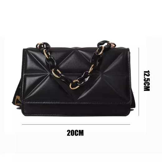 Bolsa de ombro de couro PU feminina, embreagem cruzada casual, bolsas de aba, grande capacidade, moda feminina
