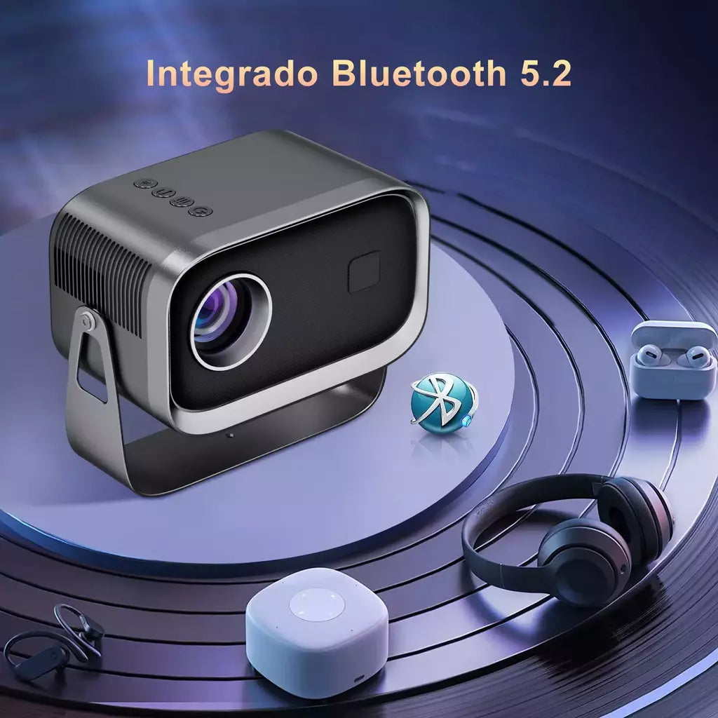 Salange-P28B Suporte 4K Projetor, Android 11, WiFi 6, BT5.0, Smart TV, 720P, Cinema, Filme ao ar livre, Foco Eletrônico, Excelente Som