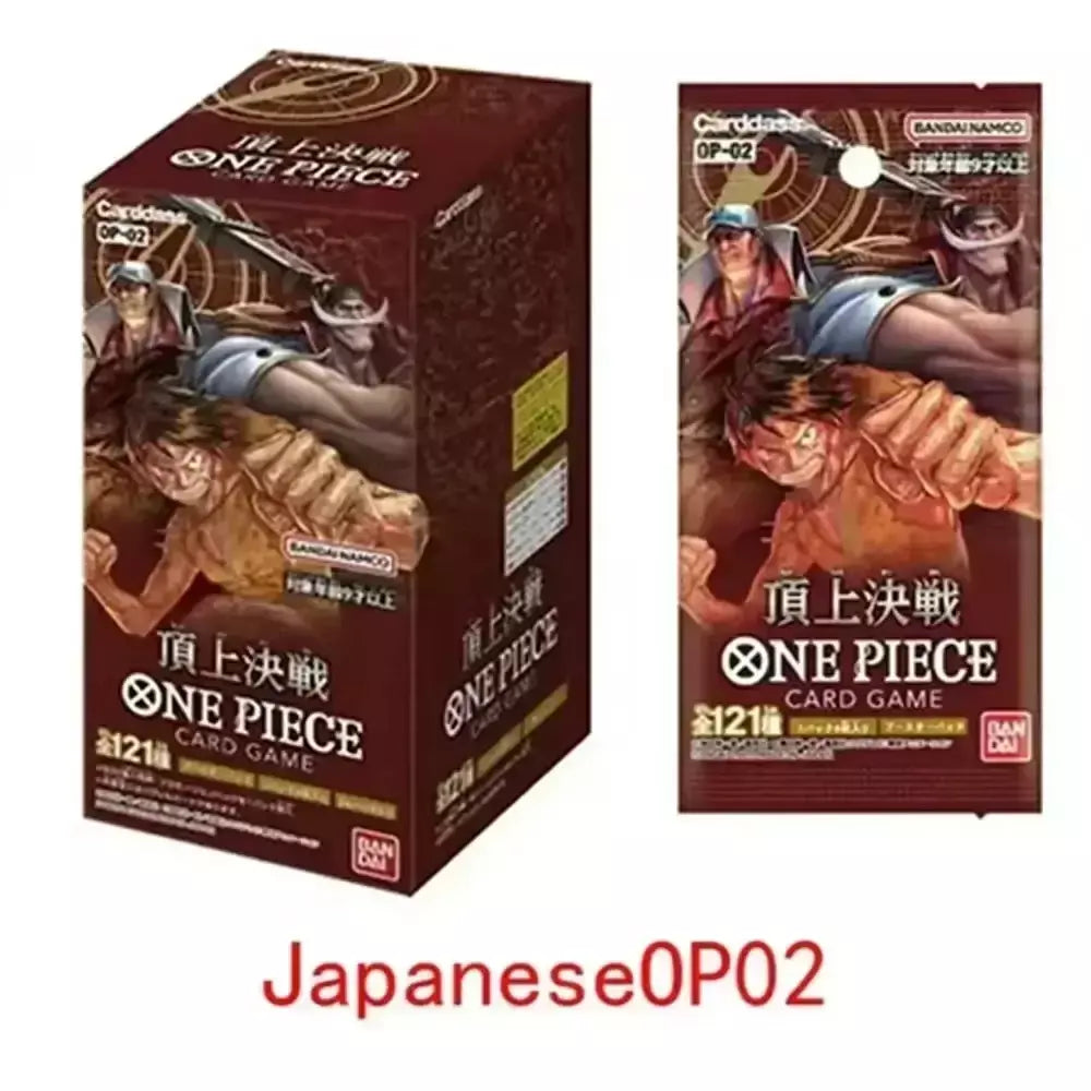 Uma peça tcg caixa de reforço de cartão de jogo japonês selado autêntico japonês OP01-OP13 série completa caixa de reforço cartões de coleção de jogo