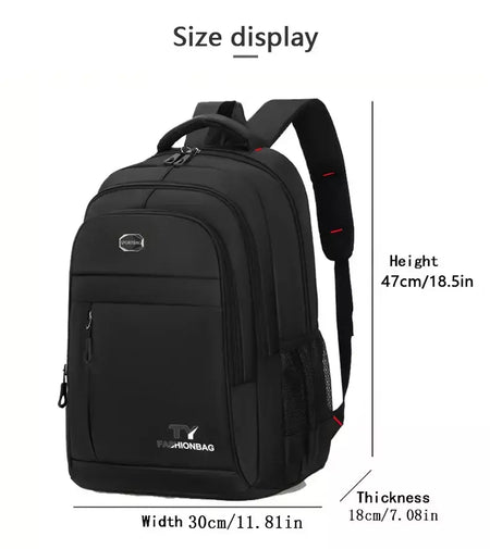 Mochila com zíper multicamadas, mochila de viagem de grande capacidade, mochila para homens e mulheres, mochila para computador de negócios, estudante b