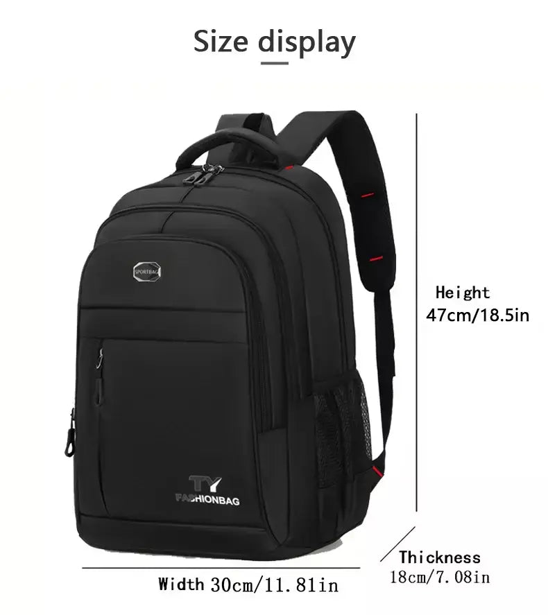 Mochila com zíper multicamadas, mochila de viagem de grande capacidade, mochila para homens e mulheres, mochila para computador de negócios, estudante b
