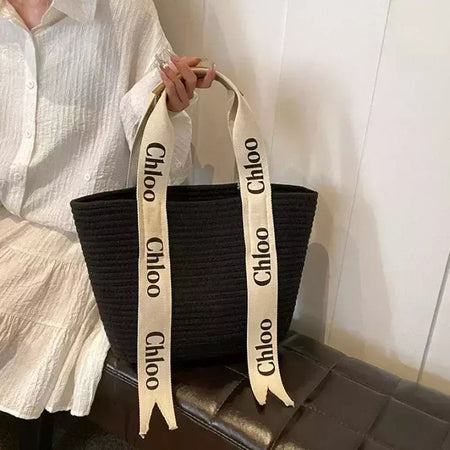 Cesta Vegetal Tecida à Mão para Mulheres, Sacola De Palha, Designer Bags, Designer Bags, Bolsas De Praia, Férias, Beira-mar, Verão