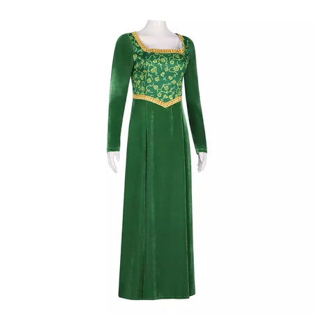 Anime princesa vestido verde fiona vestido shrek cosplay traje halloween fantasia festa terno roleplay para mulher adulta