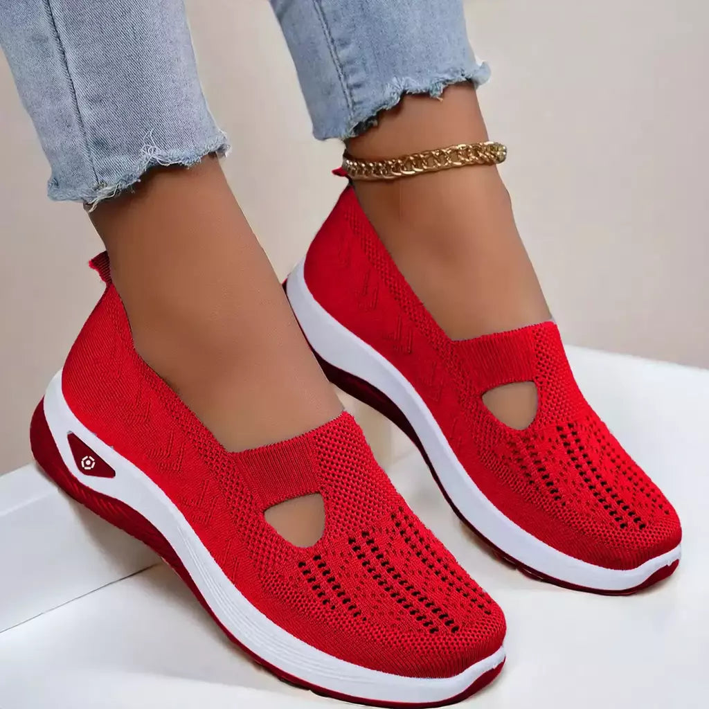 2025 tênis feminino respirável deslizamento em sapatos de caminhada malha baixa superior das mulheres sapatos vulcanizados sola macia sapatos femininos leves