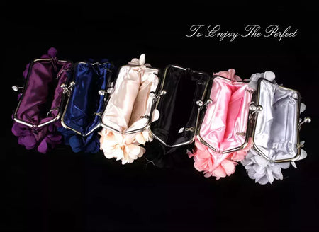 Bolsa de embreagem floral para mulheres, bolsa de casamento para noivas e senhoras, 8 cores, branco, azul, roxo, sacos de flores de noite