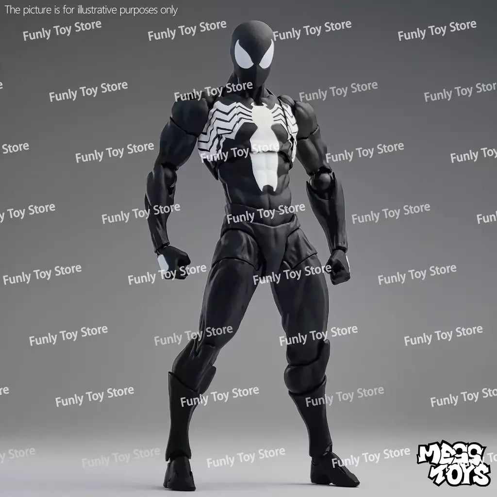Em estoque brinquedos bagunça homem aranha symbiote spiderman messtoys scarlet aranha terno preto vizinho anime figura de ação presentes brinquedos