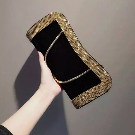 YoReAi-Beading Bolsa para Mulheres, Clutch Feminino, Bolsas de Ombro, Bolsas Festa, Veludo, Hobo-Bag Brilhante, Messenger Bag, Marca de Luxo